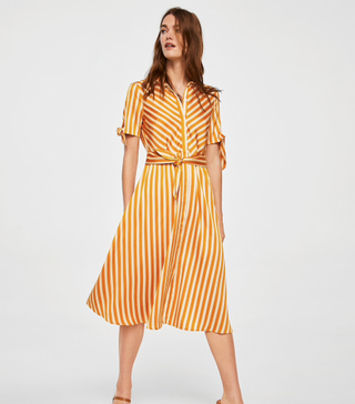 Mango + Striped Bow Dress