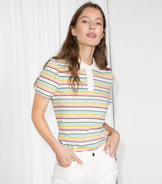 & Other Stories + Striped Polo T-Shirt