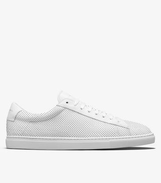Oliver Cabell + Low 1 Perforated White Sneakers