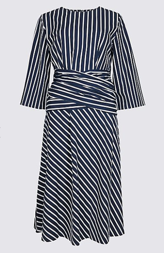 Marks and Spencer + Striped Tie-Waist Tunic