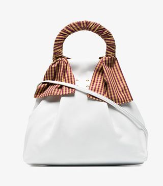 Trademark + White Hazel Shopper Nappa Leather Shoulder Bag