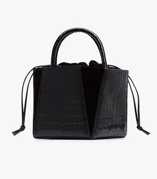 Trademark + Black Dorthea Leather Box Bag