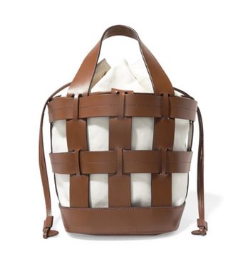 Trademark + Cooper Caged Leather and Canvas Tote