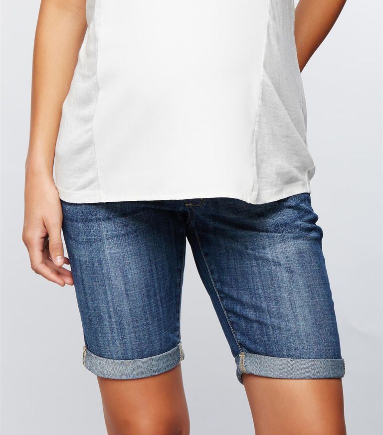 20 Chic Maternity Jean Shorts for Summer Who What Wear