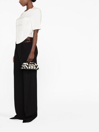 Dion Lee + Lingerie Cut-Out Wool Trousers