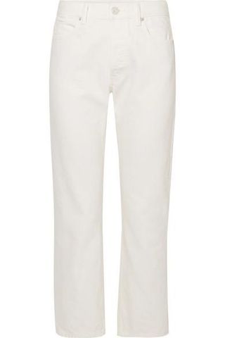 Helmut Lang + Cropped High-Rise Straight-Leg Jeans