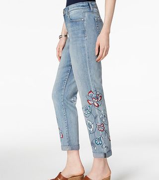 Style & Co. + Embroidered Boyfriend Jeans, Created for Macy's