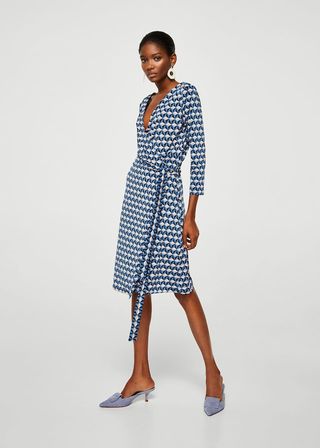 Mango + Geometric Print Dress