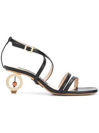 Jacquemus + Abstract Heel Buckled Sandals
