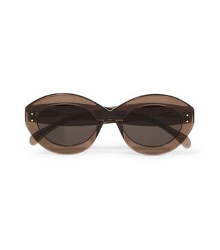 Alaia + Round-Frame Acetate Sunglasses