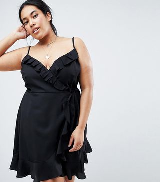 ASOS Curve + Strappy Ruffle Dress