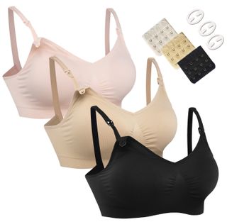  Bras for Women No Underwire Maternity Bra Ultra Comfort Smooth  Wireless Pregnancy Sleeping Bralette (Grey, S) : Clothing, Shoes & Jewelry