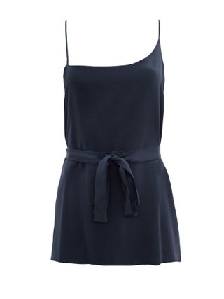 Kacey Devlin + Duo Asymmetrical Side Split Cami with Large Waist Tie