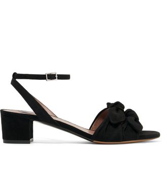 Tabitha Simmons + Eloy Bow-embellished Suede Sandals