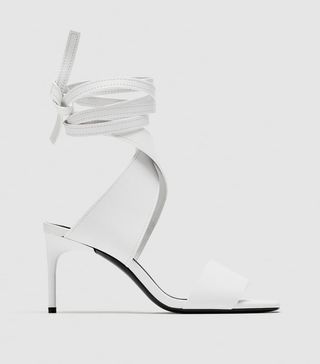 Zara + White Sandals