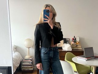 Zara FULL LENGTH TRF MID-RISE WIDE LEG JEANS