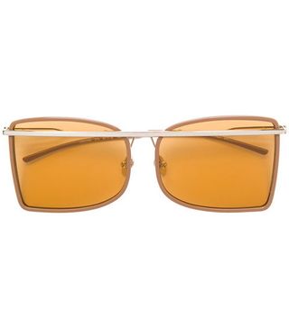 Calvin Klein + Metal Bar Detail Sunglasses