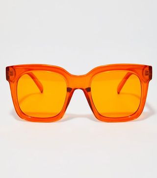 Knockaround Sunglasses Granite Orange/ Fast Lanes - Orange Mirror Lenses