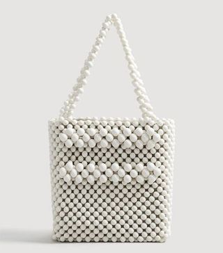 Mango + Beaded Shopper Bag