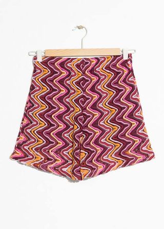 & Other Stories + Multicolor Squiggle Crochet Shorts