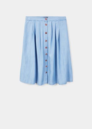Violeta by Mango + Buttoned Denim Skirt