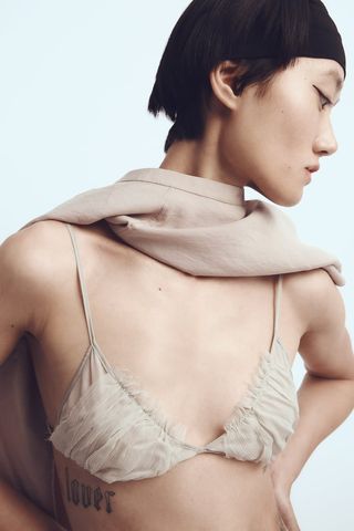 Zara + Silk Triangle Bralette