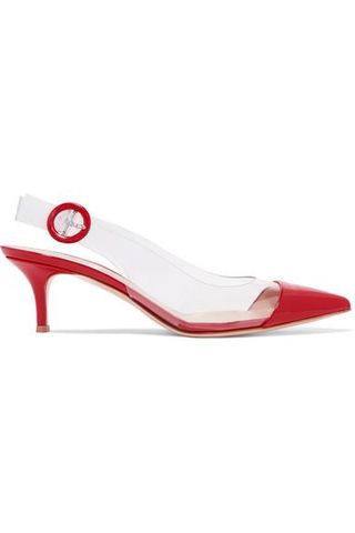 Gianvito Rossi + 55 PVC and Patent-Leather Slingback Pumps