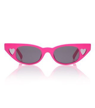 Adam Selman x Le Specs + The Heartbreaker Sunglasses in Hot Pants Pink