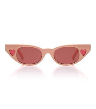 Adam Selman x Le Specs + The Heartbreaker Sunglasses in Blush Rose