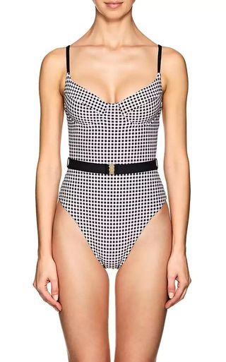 Onia x We Wore What + Danielle Gingham One-Piece Swimsuit