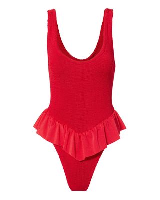 Hunza G + Denise Red One Piece Swimsuit Red