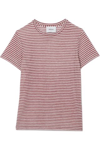 Nanushka + Guy Wtriped Linen-Blend Jersey T-Shirt