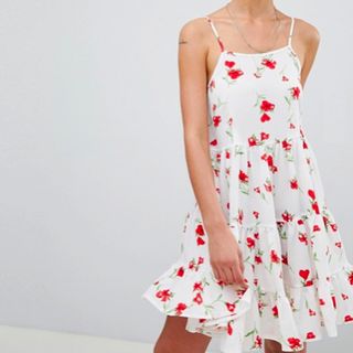 Missguided + Cami Strap Floral Smock Dress