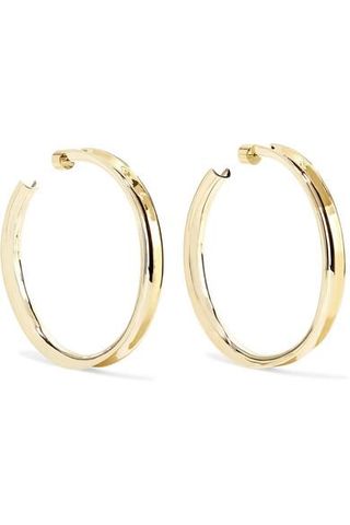 Jennifer Fisher + Reverse Gold-Plated Hoop Earrings