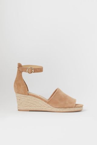 H&M + Suede Wedge-Heel Sandals