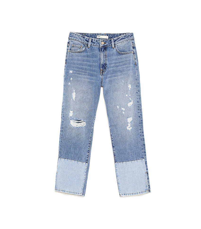 Zara + Z1975 Cropped Jeans with Slits