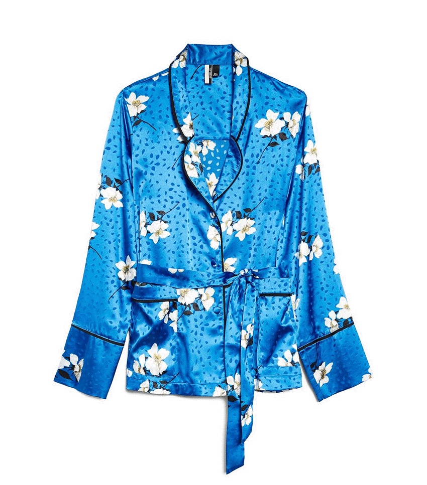 Topshop + Floral Belted Pyjama Shirt