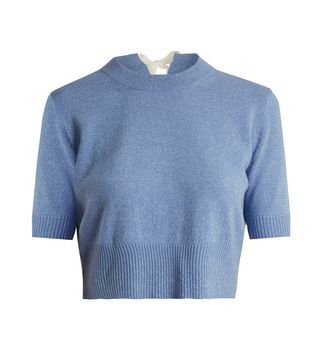 Altuzarra + Tuileries Tie-Neck Cropped Sweater
