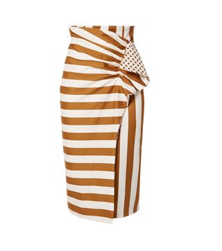 Silvia Tcherassi + Scilla Printed Cotton-Blend Poplin Wrap-Effect Midi Skirt