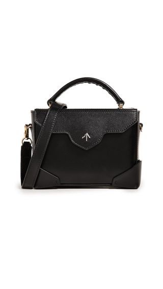 Manu Atelier + Micro Bold Top Handle Bag With Leather Strap