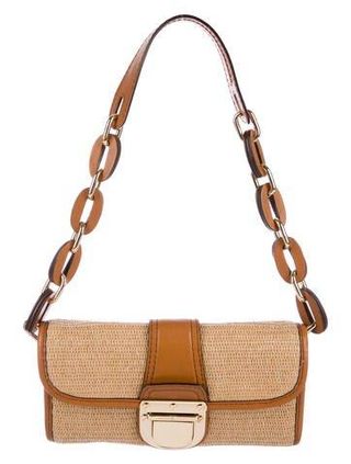 Michael Kors + Raffia Shoulder Bag