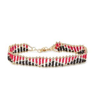 Rosantica + Dakota Gold-Tone Beaded Anklet