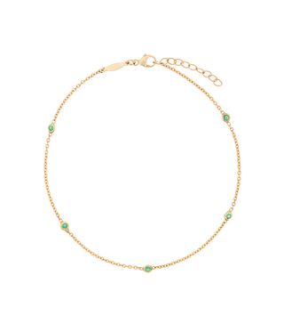 Jacquie Aiche + Five Emerald Spaced Out Anklet