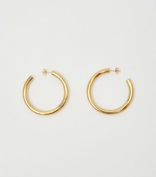 Bagatiba + Gold Hollow Hoops