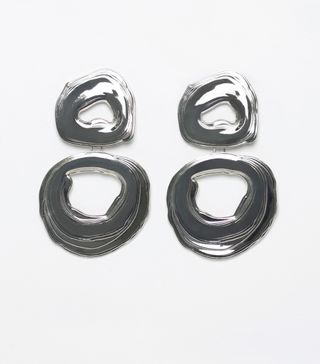 Leigh Miller + Double Whirlpool White Bronze Earrings