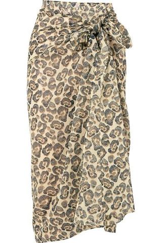 Eres + Wild Leopard-Print Cotton-Voile Pareo