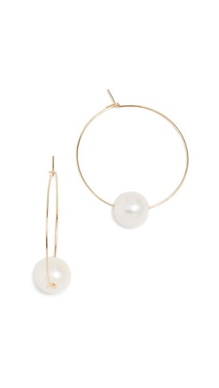 Cloverpost + Freshwater Cultured Pearl Around Hoop Earrings