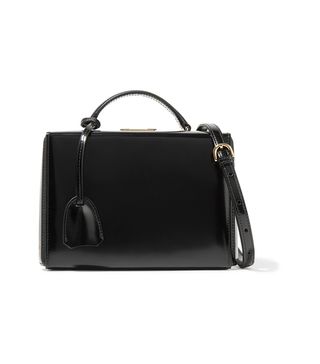 Mark Cross + Grace Small Glossed-Leather Shoulder Bag