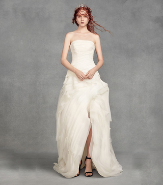 White by Vera Wang + High-Low Organza Weding Dress