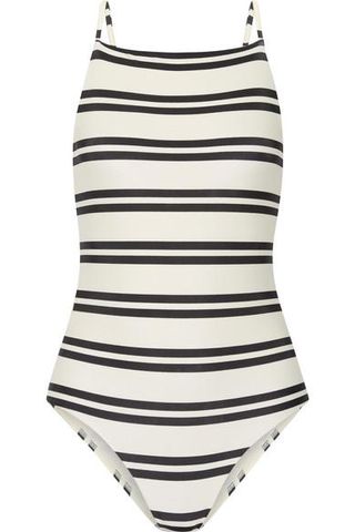 ViX Paula Hermanny + Classic Drop Cutout Striped Swimsuit